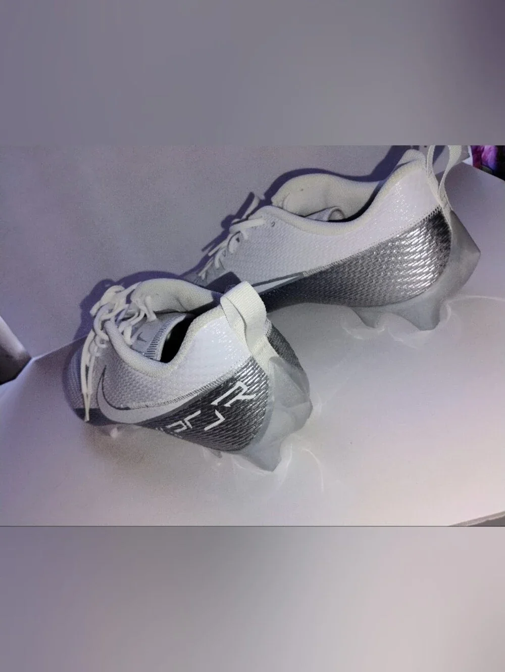 Brand New Nike Vapor Edge Football Cleats White/Silver DA5455-102 Men's US 16 D